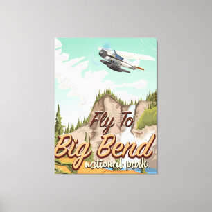 Big bend national park vintage travel poster canvas print