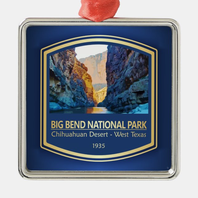 Big Bend NP (PF1) Metal Tree Decoration (Front)
