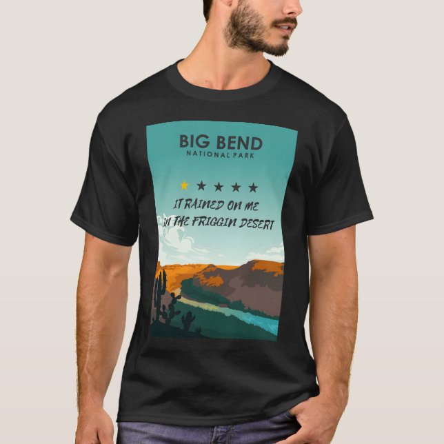 Big Bend One Star Review Subpar National Park Post T-Shirt (Front)