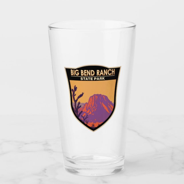 Big Bend Ranch State Park Texas Vintage Glass (Front)