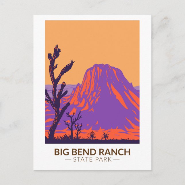 Big Bend Ranch State Park Texas Vintage Postcard (Front)