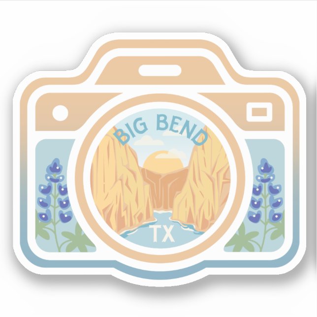 Big Bend Texas Camera Sticker (Front)