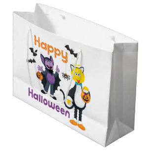 Big Bird and Count Happy Halloween Large Gift Bag