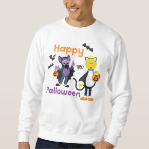 Big Bird and Count   Happy Halloween Sweatshirt