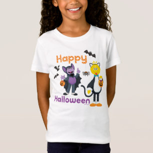 Big Bird and Count   Happy Halloween T-Shirt