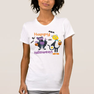 Big Bird and Count   Happy Halloween T-Shirt