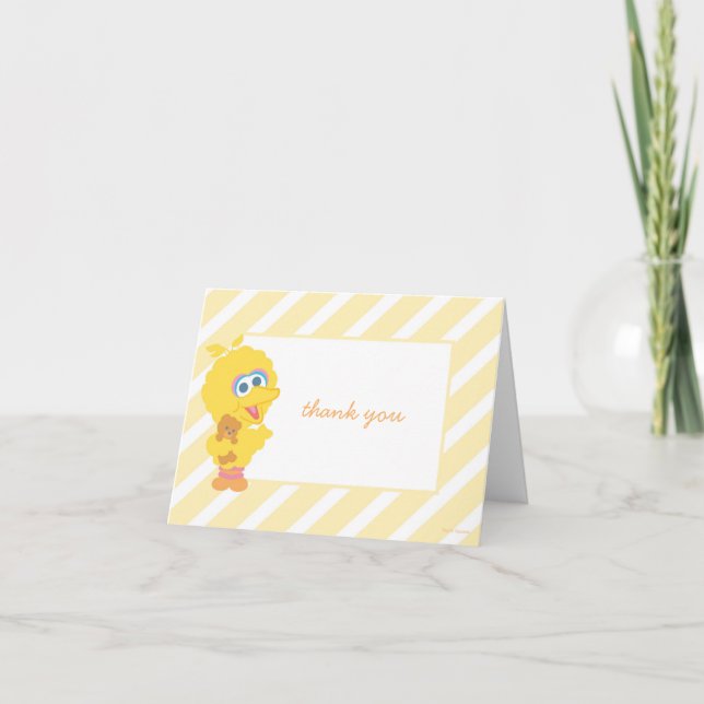 Big Bird Baby Shower Thank You Card (Front)