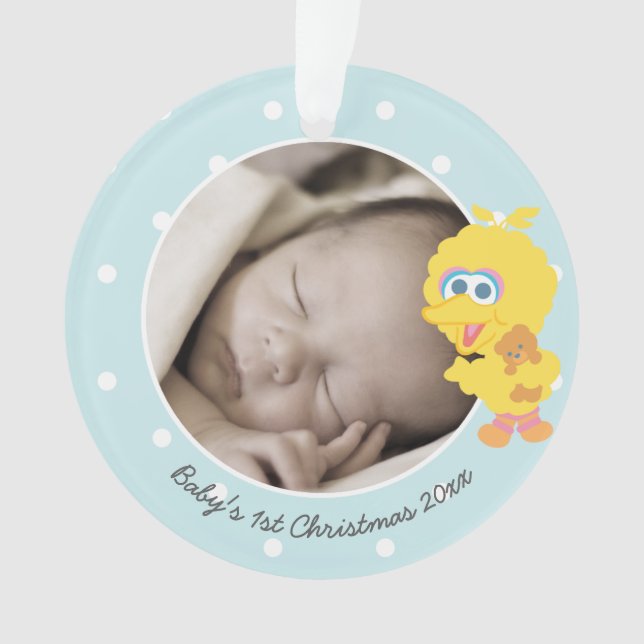 Big Bird | Baby's First Christmas - Add Your Name Ornament (Front)