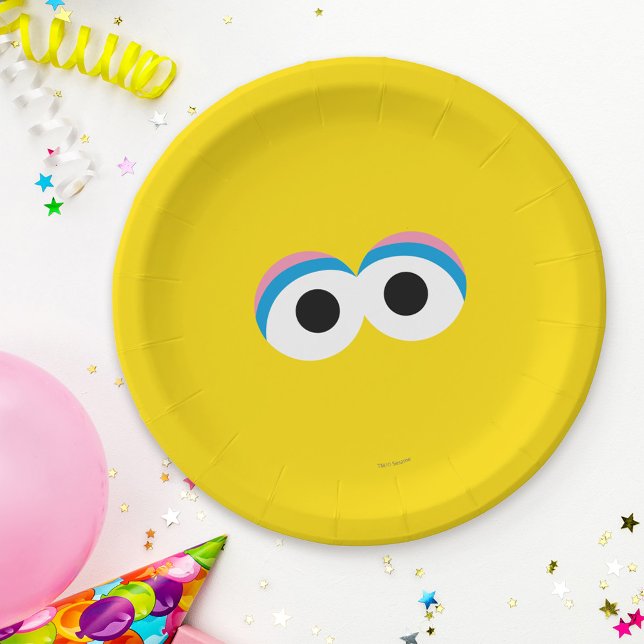 Big Bird Big Face Paper Plate (Creator Uploaded)