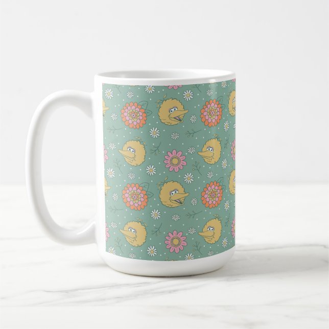 Big Bird | Good Vibes Floral Pattern Coffee Mug (Left)