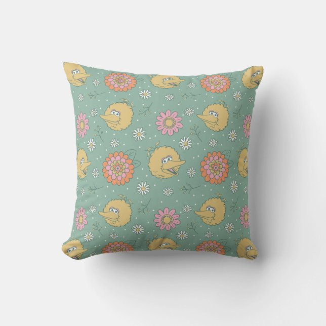 Big Bird | Good Vibes Floral Pattern Cushion (Front)