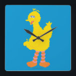 Big Bird Graphic Square Wall Clock<br><div class="desc">Give a friendly wave back to Big Bird!         ©  2014 Sesame Workshop. www.sesamestreet.org</div>