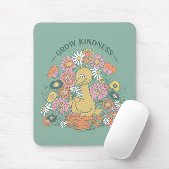 Big Bird | Grow Kindness Floral Graphic Mouse Pad (With Mouse)