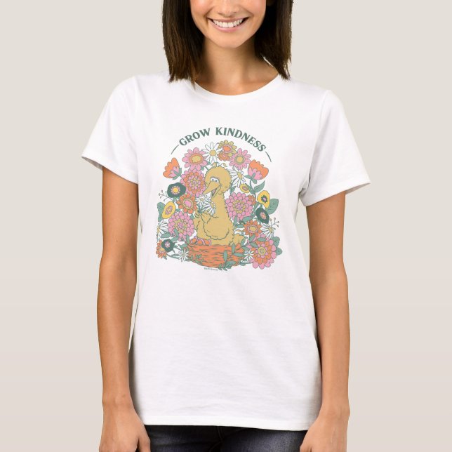 Big Bird | Grow Kindness Floral Graphic T-Shirt (Front)