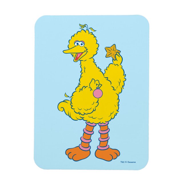 Big Bird Holding Christmas Ornaments Magnet (Vertical)