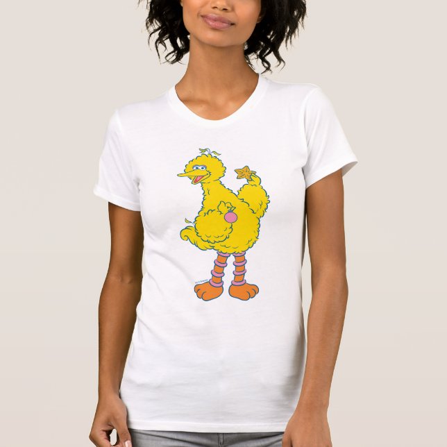 Big Bird Holding Christmas Ornaments T-Shirt (Front)