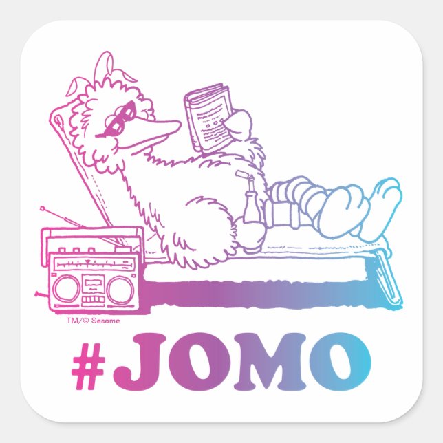 Big Bird | #JOMO Square Sticker (Front)