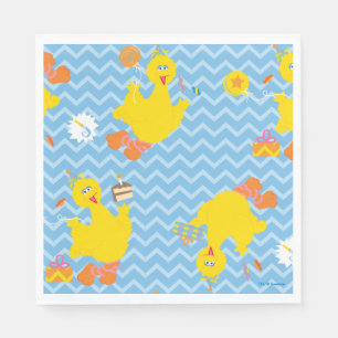 Big Bird Party Chevron Pattern Napkin