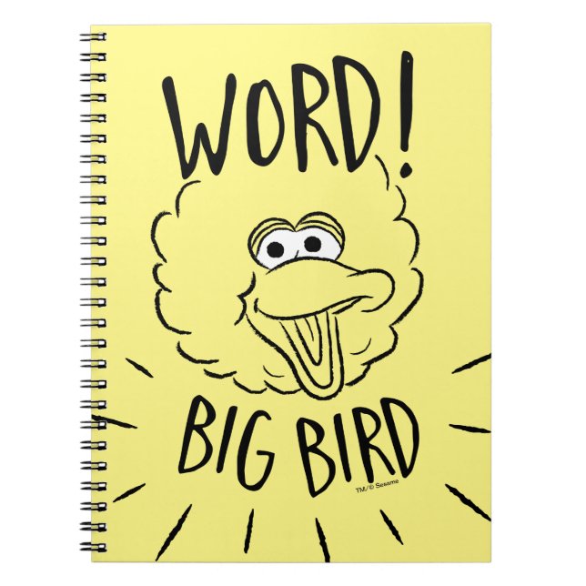 Big Bird Skate Logo - Word! Big Bird Notebook (Front)