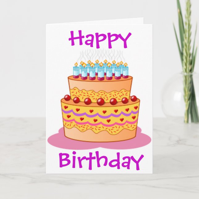 Big Birthday Cake Card (Front)