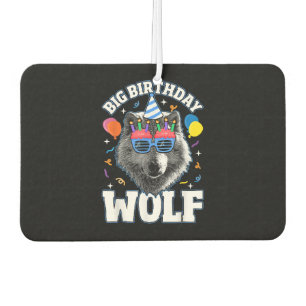 Big Birthday Wolf for Wolves Car Air Freshener
