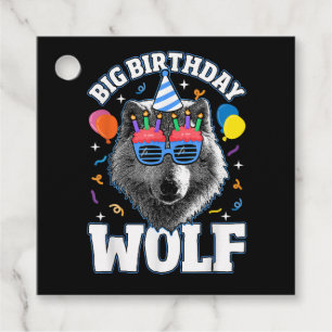 Big Birthday Wolf for Wolves Favour Tags