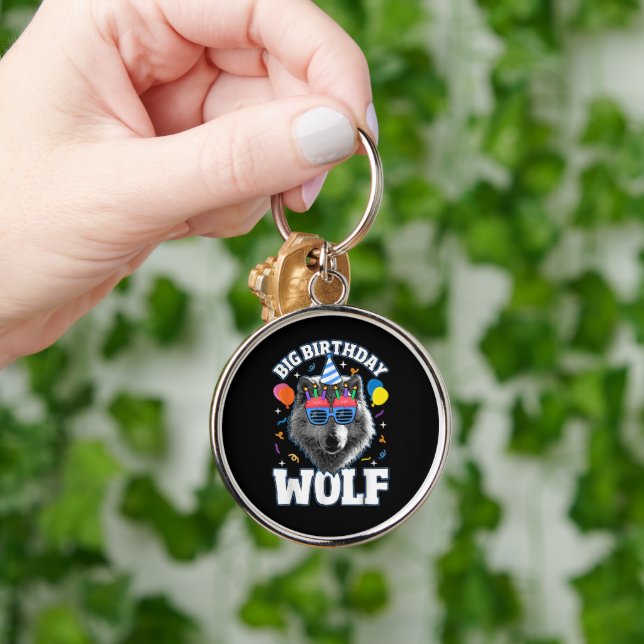 Big Birthday Wolf for Wolves Key Ring (Hand)