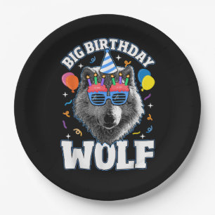 Big Birthday Wolf for Wolves Paper Plate