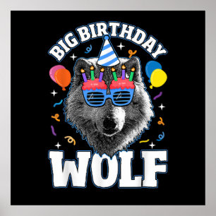 Big Birthday Wolf for Wolves Poster