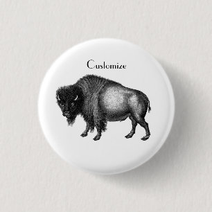 Big Bison Buffalo Thunder_Cove  3 Cm Round Badge