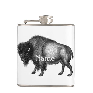 Big Bison Buffalo Thunder_Cove Hip Flask