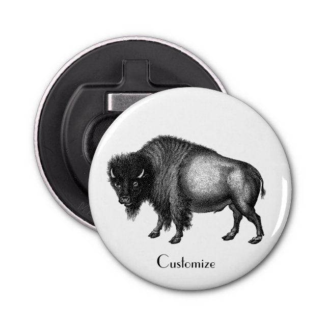 Big Bison Buffalo Thunder_Cove   Silver Plated Nec Bottle Opener (Front)