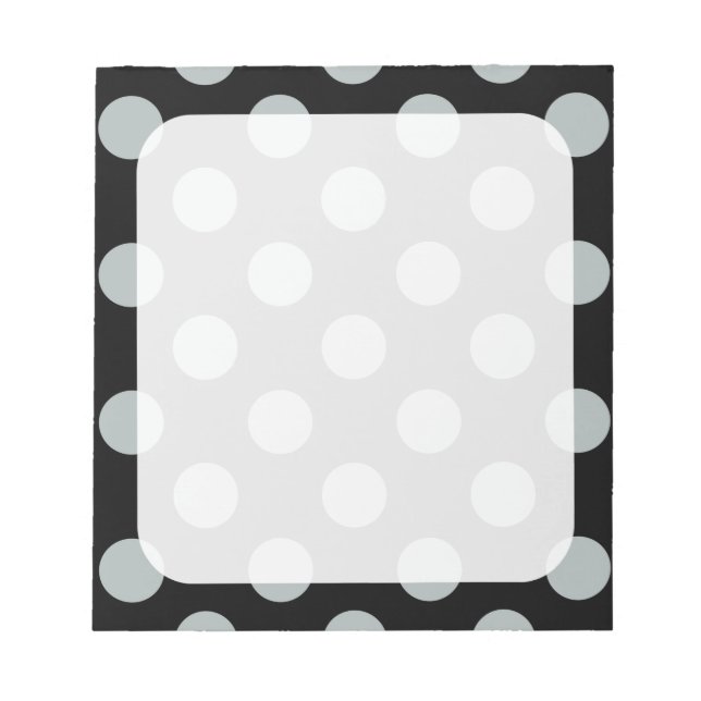 Big Black and Grey Dots Notepad (Front)