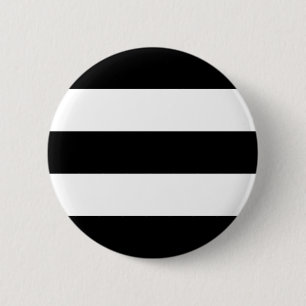 Big Black and White Stripes 6 Cm Round Badge