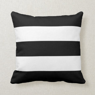 Big Black and White Stripes Cushion