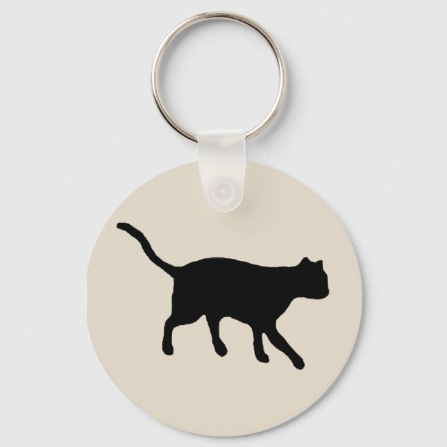 big black cat key ring (Front)
