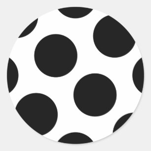 Big Black Dots Classic Round Sticker