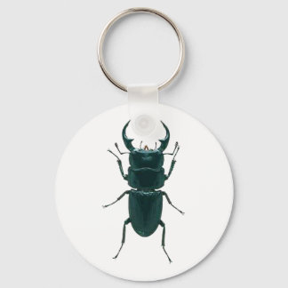 Big Black Dung Beetle Key Ring
