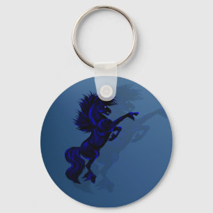 Big Black Stallion Keychain