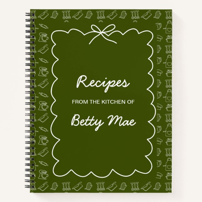 Big Blank Cookbook Write Your Own Favorite Recipe  Notebook (Front)
