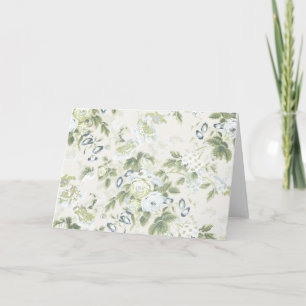 Big Bloom Sage Chintz, Antique Rose Card