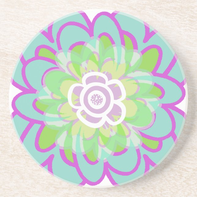 Big Blooming Succulent Coaster (Front)