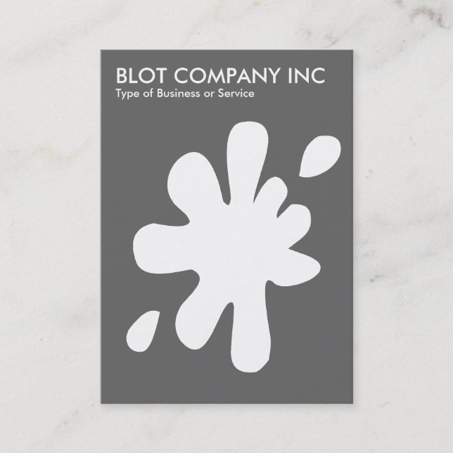 Big Blot - White on Grey 666666 Business Card (Front)