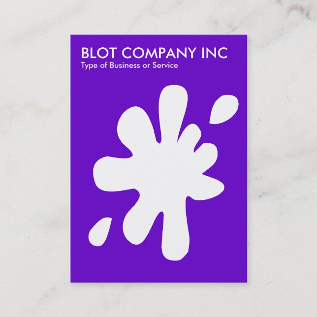 Big Blot - White on Indigo 6600CC Business Card (Front)