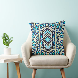 Big Blue Blast Throw Pillow