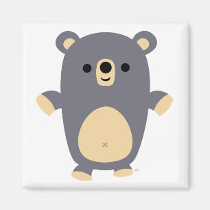 Big Blue Cartoon Bear magnet