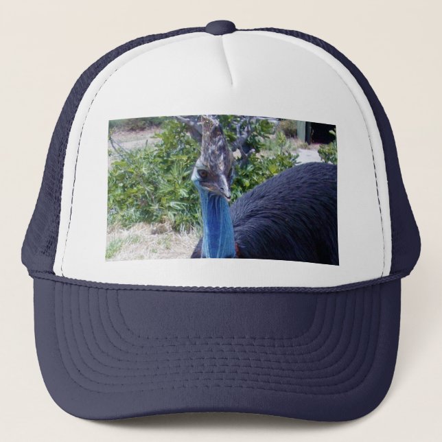 Big Blue Cassowary Bird,  Trucker Hat (Front)