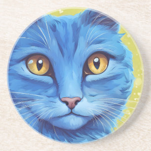 Big Blue Cat. Coaster