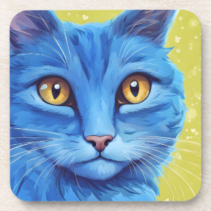 Big Blue Cat. Coaster