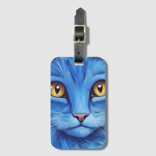 Big Blue Cat Luggage Tag